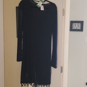 New lilly pulitzer navy sweater dress